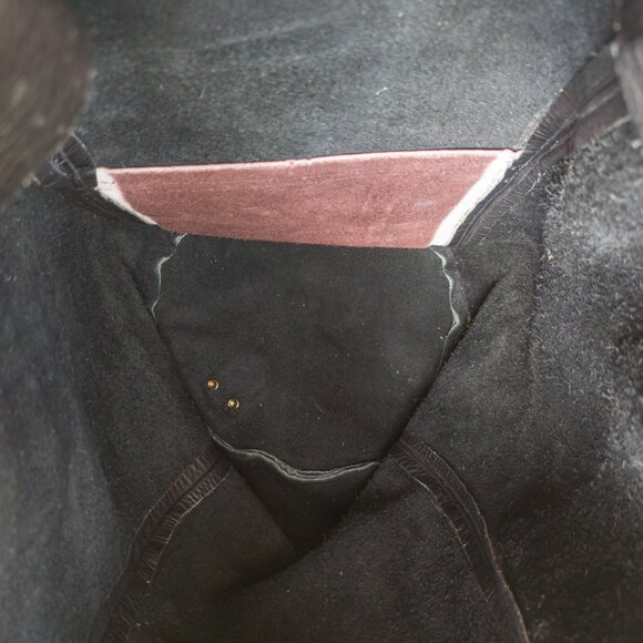 Tweeds Black Leather Bucket Bag – USA Made Drawstring Shoulder main image 5